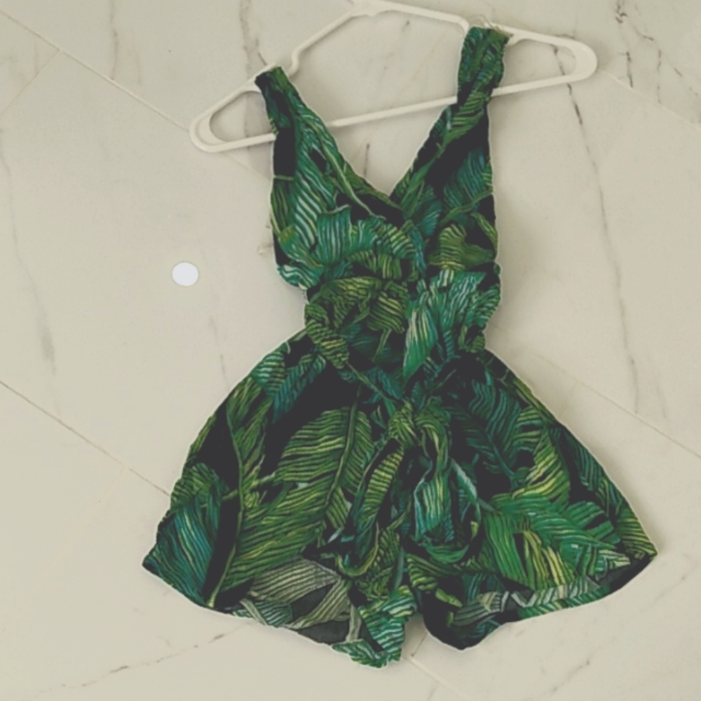 Ardene Tropical Green Jumpsuit